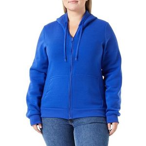 Kilata Stijlvolle kobalt polyester hoodie met ritssluiting voor dames maat XL, kobaltblauw, XL, Kobalt Blauw