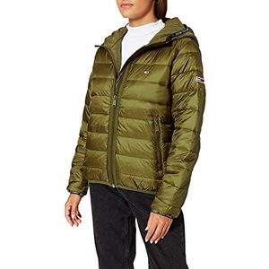 Tommy Jeans Tjw Quilted Tape Damesjas met capuchon, Northwood Olive