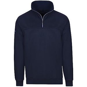 Trigema heren sweatshirt met ritssluiting, marineblauw (046)