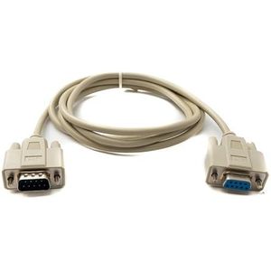 System-S D Sub Câble null modem 150 cm 9 broches mâle vers femelle RS232 DB9 adaptateur gris