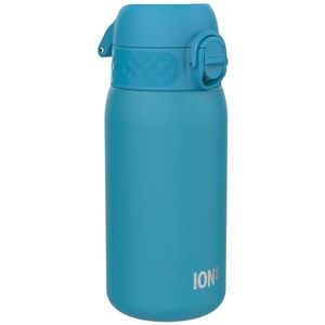 ION8 Thermosfles voor kinderen, roestvrij staal, 320 ml, lekvrij, gemakkelijk te openen, veilige vergrendeling, vaatwasmachinebestendig, draaggreep, duurzaam, roestvrij staal, blauw