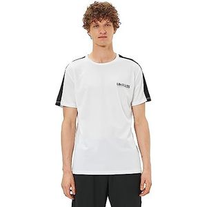 Koton Sportshirt met korte mouwen met sloganprint en ronde hals, meerkleurig, T-shirt voor heren, Wit (000)