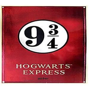 ABYstyle Harry Potter Spoor 9 3/4 Hogwarts Express, metaal, 28 x 38 cm, rood