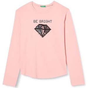 United Colors of Benetton T-shirt M/L 3096c10ds T-shirt voor meisjes (1 stuk), Roze 03Z