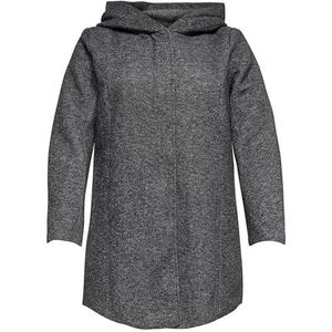 ONLY Carmakoma Carsedona Light Coat Otw Damesjassen, donkergrijs gemêleerd