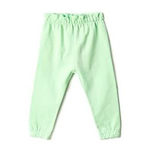 Koton Basic joggingbroek met elastische band en geborstelde binnenkant, trainingsbroek voor baby's, meisjes, Groen (752)