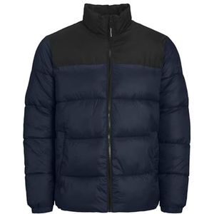 JACK & JONES Jjetoby Puffer Collar Pls gewatteerde jas, marineblauw blazer