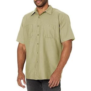 Red Kap Chemise de travail industrielle à manches courtes pour homme, kaki, XL