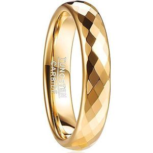 083BASE Zilveren ring voor dames en heren, breedte 2 mm, koepelvorm en comfortabel design, uniseks, wolfraam
