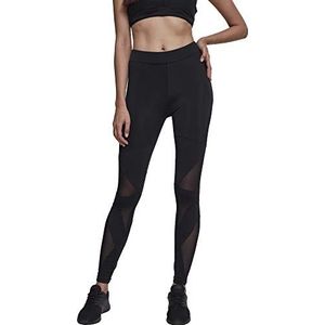 Urban Classics Dames Triangel Tech Mesh Leggings Dames, zwart (zwart/zwart)