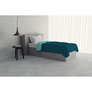 Italian Bed Linen Zomerdekbed, microvezel, flessengroen/watergroen, voor eenpersoonsbed