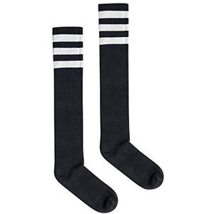 American Apparel Dames gestreepte sokken, zwart/wit, één maat, Zwart/Wit