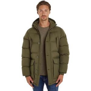 Tommy Hilfiger Cl Essential Rockie Parka geweven jassen voor heren, Leger Groen