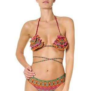 Goldenpoint Goldenpoint Bikini voor dames, badpak, driehoekig, ruschen Liberty Villa, bikinitop voor dames, Meerkleurig