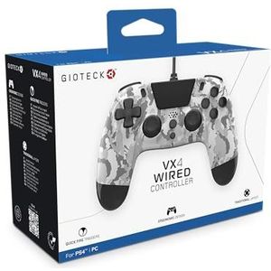 Manette Gioteck V x 4 Filaire Camouflage pour PS4 Câble 2,5M