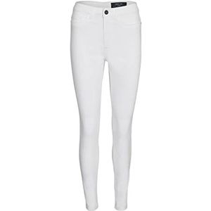 Noisy May NOS DE Nmcallie Hw Skinny Jeans BW BG Noos dames, Helder Wit