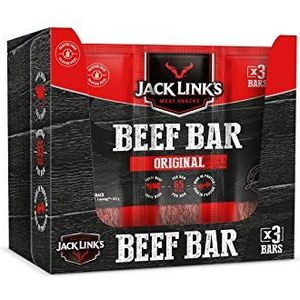 Jack Link's Beef Bar Original - 10 stuks (10 x 3 x 22,5) - eiwitrijk rundervleesslot - hoogproteïnegedroogd rundvlees - glutenvrij