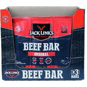 Jack Link's Beef Bar Original - 10 stuks (10 x 3 x 22,5) - eiwitrijk rundvleesslot - eiwitrijk rundvlees - glutenvrij