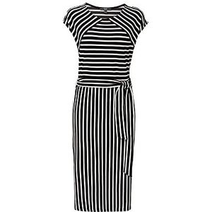ESPRIT Collection Jersey stretch jurk met gemêleerde strepen, 001/zwart