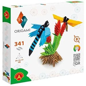 Origami 3D 501826 - 3D Origami Libel - Mooie 3D papieren sculptuur met gepatenteerde componenten en begrijpelijke bouwhandleiding, 341 stuks, 24 x 13 x 17 cm, vanaf 8 jaar
