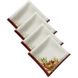 Elrene Home Fashions Set van 4 papieren servetten, motief pompoenbos, herfst, 43,2 x 43,2 cm, meerkleurig