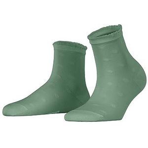 Esprit Fine Dot korte sokken voor dames, katoen, wit, zwart, meer lage kleuren, met fantasie-patroon, 1 paar, groen (Light Sage 7255)
