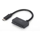 DIGITUS USB 3.1 type C (Gen 1) naar SATA 3 adapterkabel voor 2,5 inch SSD, tot 6 Gbit/s, opslagcapaciteit tot 5 TB, UASP ondersteuning, plug & play, zwart