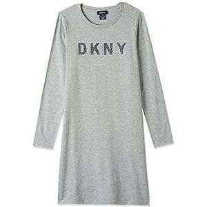 DKNY Damesjurk Logo L/S Cotton Grey/Silver L, S/L