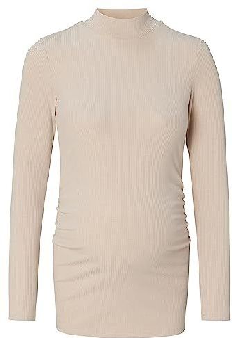 Noppies Ribgebreide Zwangerschapslongsleeve Sira van Gerecycled Polyester Beige