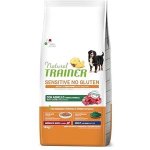 Natural Trainer Sensitive glutenvrij voer voor volwassen honden met lam, 12 kg