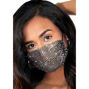 Leg Avenue Harlow masker met strasssteentjes, Eén maat (zwart) M1006 00122
