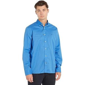 Tommy Hilfiger Heren overhemd Rf Popeline Flex Casual Overhemden, Iconisch Blauw