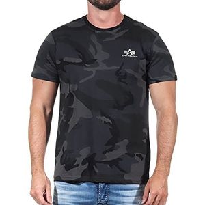 ALPHA INDUSTRIES t-shirt heren korte mouwen, zwart/camouflage