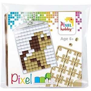 Pracht Creatives Hobby - Pixel Set medaillon hond sleutelhanger hanger jongens meisjes cadeau verjaardag kinderen P23032, meerkleurig