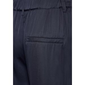 Street One A377455 satijnen broek voor dames, Donkerblauw