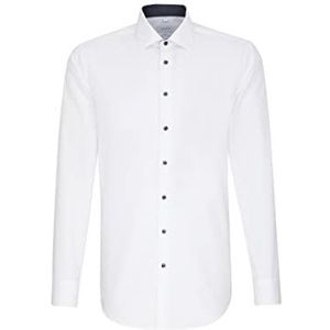 seidensticker Seidensticker Heren business overhemd Shaped Fit heren zakelijk overhemd, wit (wit 01), 44