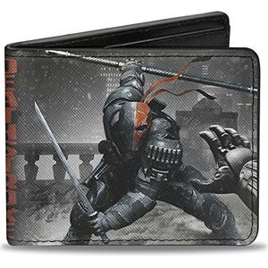 Buckle Down Unisex portemonnee Deathstroke Arkham Origins Action Pose/Snow Grays/Red Bi-Fold meerkleurig, één maat, Meerkleurig