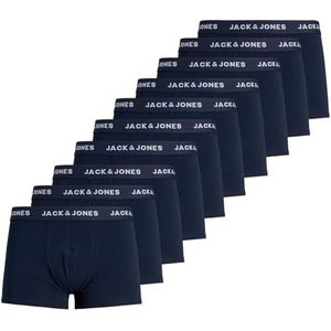 JACK & JONES Jacsolid Trunks 10 stuks Noos boxershorts voor heren (10 stuks), Donkerblauw