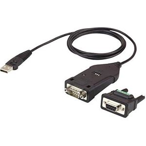 ATEN UC485 USB A DB-9 adapter en kabelconnector (USB A, DB-9, mannelijke connector/mannelijke connector, 1,2 m, zwart)