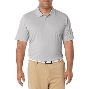 Amazon Essentials Sneldrogend golfpoloshirt voor heren, klassieke pasvorm (verkrijgbaar in grote maat), lichtgrijs gemêleerd, L