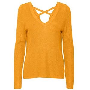 Vero Moda Vmnewlexsun Ls V-nk Crossback Pulover Ga Sweater voor dames, Helder geel