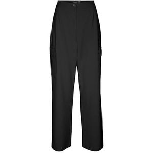 Vero Moda VMMAYRA Mr Wide Enkle Cotton Pant Noos broek, zwart, XL/30 dames, zwart, XL, zwart.
