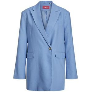 JJXX Jxmary Linen Blazer PNT Sn en lin pour femme, Silver Lake Blue., XS