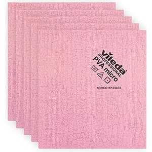 Vileda Micro-reinigingsdoekje, roze, rood, 5 stuks