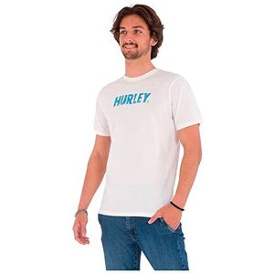 Hurley EVD WSH Fastlane Pt Ss T-shirt voor heren, Wit.