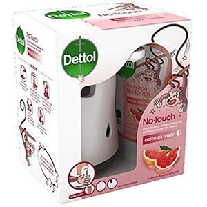 Dettol No Touch Kit Classic automatische zeepdispenser met 1 navulverpakking 250 ml, grapefruit, 2 stuks (1 stuk)
