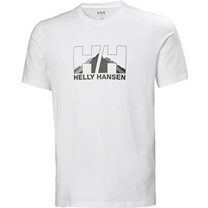 Helly Hansen Nord Graphic T-shirt voor heren, wit, L UK