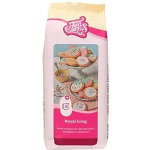 FunCakes Mix voor Royal Icing, voor Taartdecoratie en het Glazuren van Koekjes, Perfect Glanzend Glazuur, Alleen Water Toevoegen, Halal. 900 g.