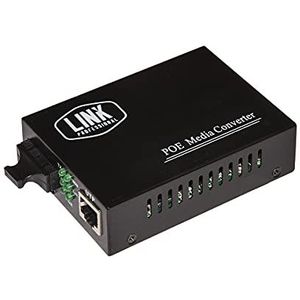 LINK LKMCPOE Converter glasvezel Sc Duplex singlemode - Rj45 10/100 singlemode 1310 Nm Poe 802.3 At 30 W 10/100