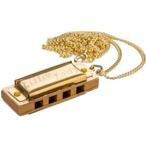 Hohner Little Lady verguld met gouden ketting